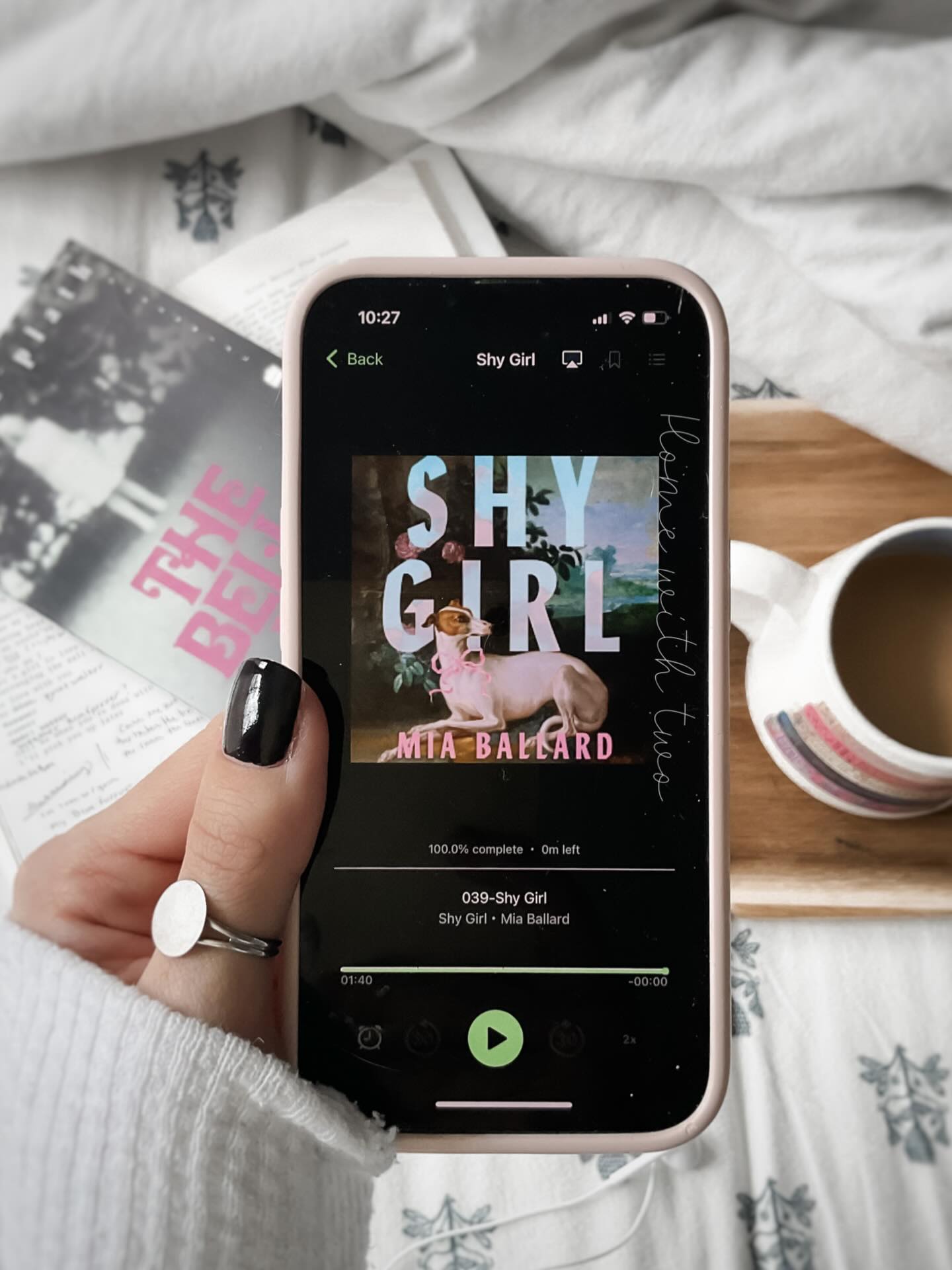 Cute dog on the outside 🎀 straight up nightmare on the inside 💀 
(Full review on blog)
Thank you @netgalley and @hachetteaudio for this absolute disturbing chaos 📖 available this April for you to cringe as well! #NetGalley #shygirl #bookstagram #booksofinstagram #audiobook