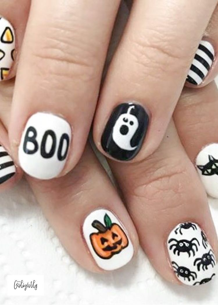 Ghost Nail Art Ideas For Halloween