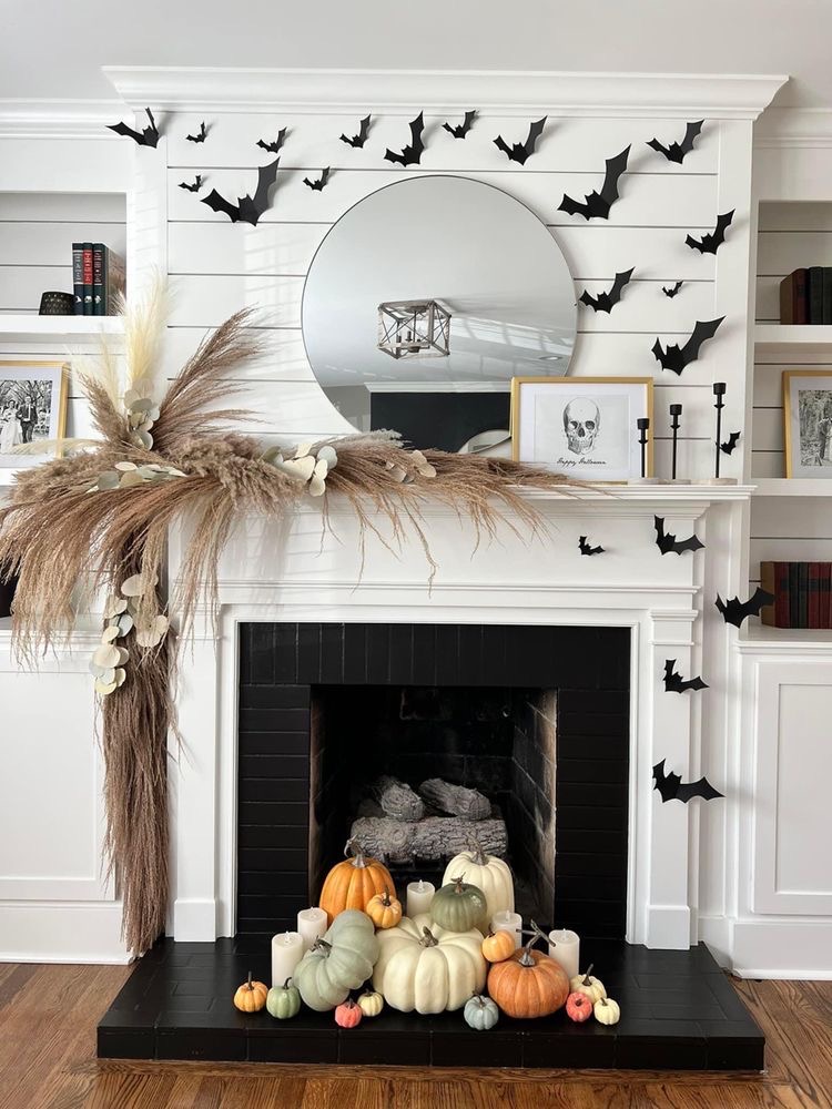 31 Halloween-Inspired Fireplace Mantles