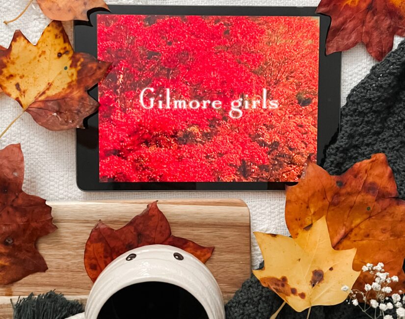 gilmore girls opening credit flatlay