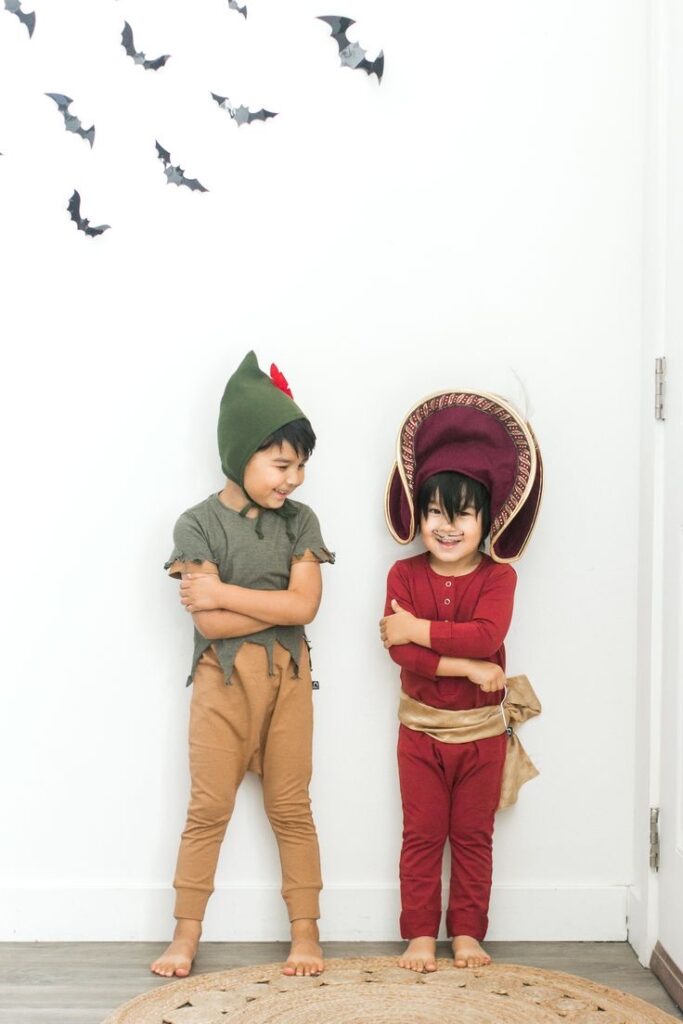 Child dressed as Peter Pan from the book