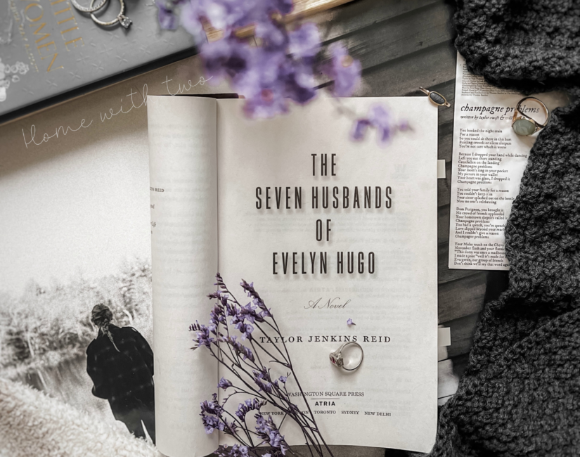 Cover of The Seven Husbands of Evelyn Hugo by Taylor Jenkins Reid, a novel inspired by Old Hollywood and Taylor Swift