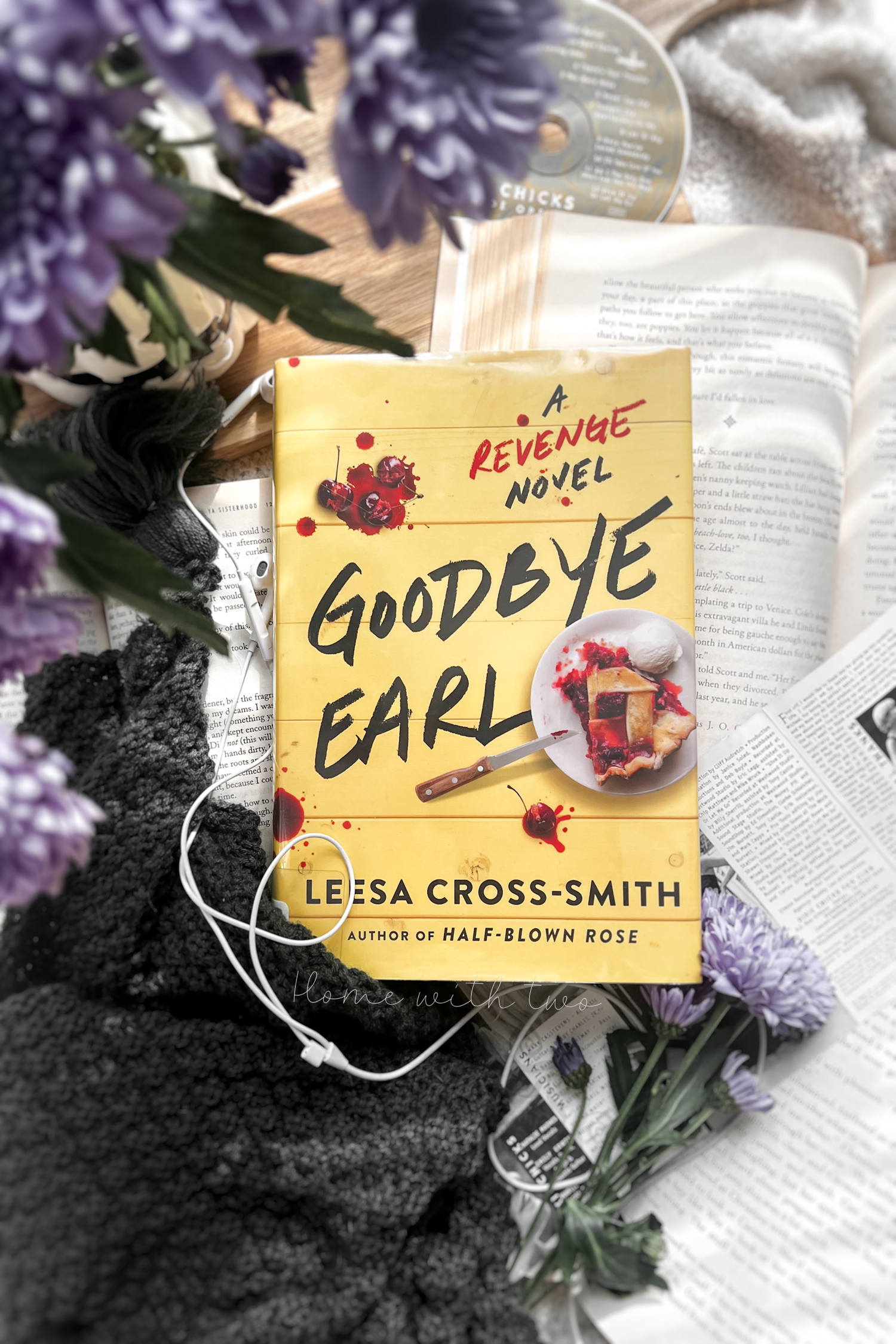 Book photography flatlay Goodbye Earl book by Leesa Cross-Smith