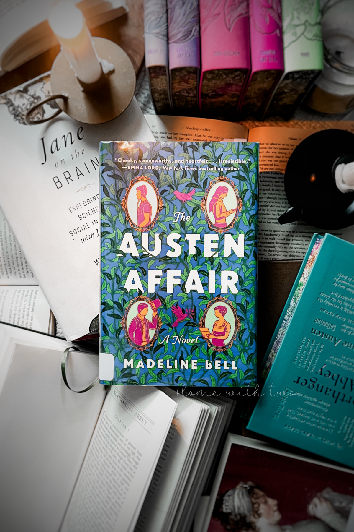 book flatlay of The Austen Affair by Madeline Bell