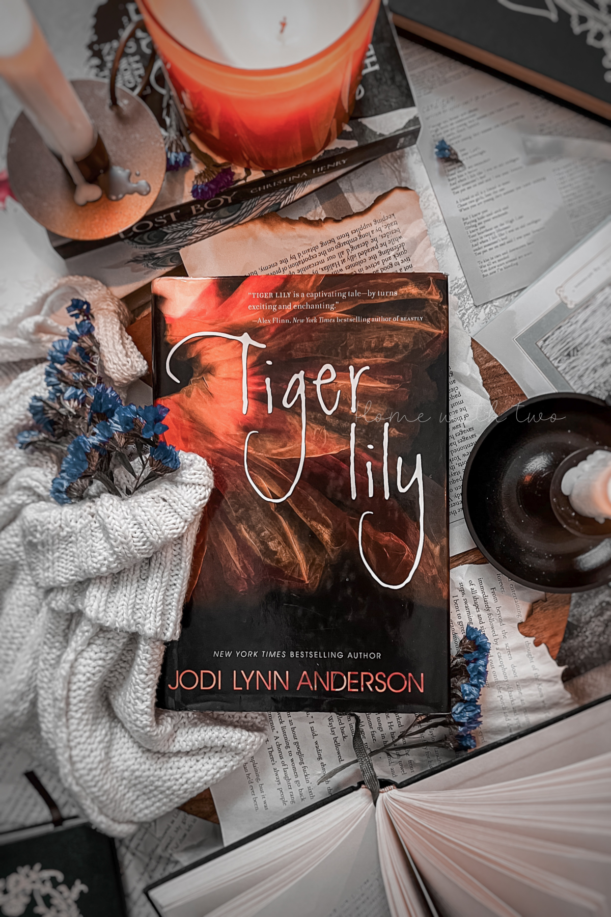 Tiger Lily by Jodi Lynn Anderson book cover paired with Taylor Swift cardigan song analysis